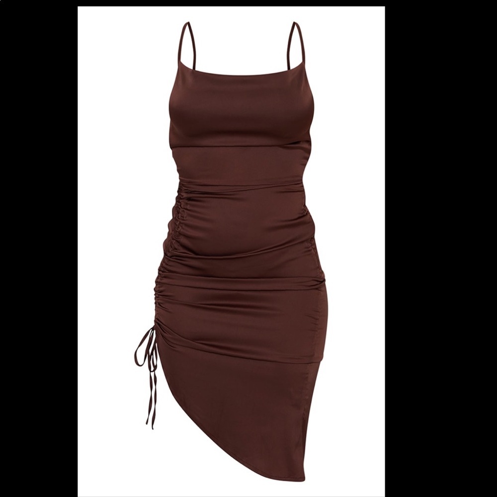 PLT brown satin dress